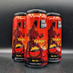 One Drop Madzilla Red IPA Can 4pk - Saccharomyces Beer Cafe