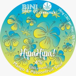 Cannabrew x Bini HipaHipa Mango & Passionfruit Sour 440ml (4%) - Indiebeer