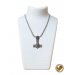 Colgante vikingo martillo de Thor (Mjölnir) plateado cadena trenzada Colgante vikingo martillo de Thor (Mjölnir) plateado cadena trenzada