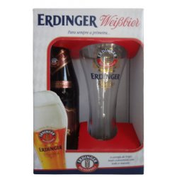 Kit Cerveja Erdinger Dunkel 500ml com 1 Copo Exclusivo - Imigrantes Bebidas