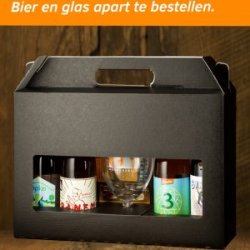 Biobieren Warmenbol Geschenkdoos (leeg) voor 4 flesjes + 1 glas - Biobieren Warmenbol