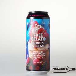 Funky Fluid  Free Gelato: Berries & Cream  Non-Alcoholic Ice Cream Sour 0,5% 50cl Blik - Melgers