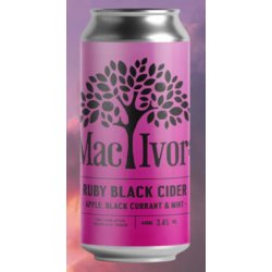 Mac Ivors - Ruby Black Cider 330ml Can 3.4% ABV - Martins Off Licence