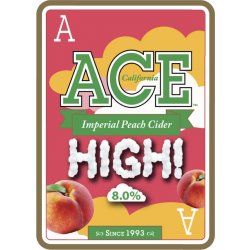 Ace Cider High Imperial Peach Cider 6 pack 12 oz. Can - Petite Cellars