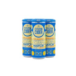 Citizen Ciders — The Clean Mayor, Ginger Lemon Cider, 4-pack - Minus Moonshine