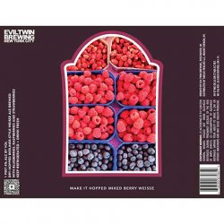 Evil Twin Brewing NYC MAKE IT HOPPED MIXED BERRY WEISSE
