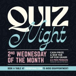 The Hop Vault March Quiz Night - Wednesday 12th March - The Hop Vault