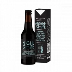 HORIZONT Brewing Night Shift Vintage 2025 / Imperial Pastry Stout Aged In Rum Barrels With Coconut & Chocolate HORIZONT Brewing Night Shift Vintage 2025 / Imperial Pastry Stout Aged In Rum Barrels With Coconut & Chocolate