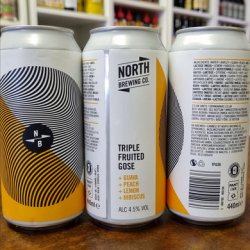 North - Triple Fruited Gose 4.5% Guava, Peach, Lemon & Hibiscus Gose - Bottles and Books