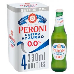 Peroni Nastro Azzurro 0.0 330ml Bottles - The Fine Wine Company