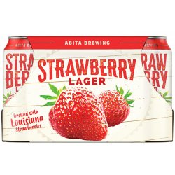 Abita Strawberry Lager 6 pack 12 oz. Can - Kelly’s Liquor