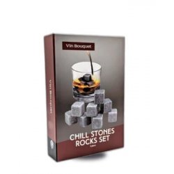 Pierre à whisky Vin Bouquet - Chill Stones Rocks Set - coffret 9 pièces - La Compagnie des Bonnes Bouteilles