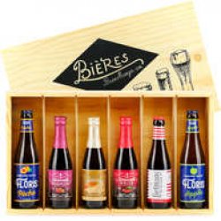 Caisse bois de 6 bières belges fruitées - BienManger