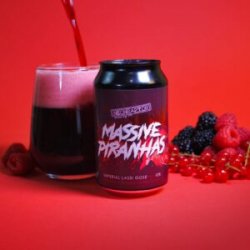 Neon Raptor  Massive Piranhas [10% Raspberry Blackcurrant & Red Currant Lassi Gose] - Red Elephant