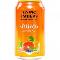 Flying Embers Hard Kombucha Ruby Red Grapefruit - Half Time