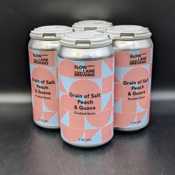 Slow Lane Grain of Salt Peach & Guava - Fruited Gose Can 4pk - Saccharomyces Beer Cafe