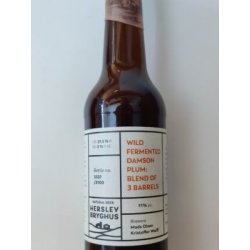 Herslev Bryghus Wild Fermented Damson Plum: Blend of 3 Barrels
