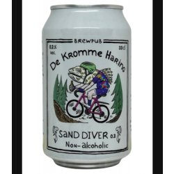 De Kromme Haring Sand Diver 0.3 Non Alc 330ml - Bierwinkelier