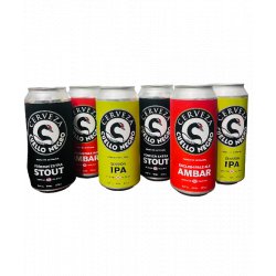 Pack 6 Latas 473cc Cuello Negro Surtidas - Delibeer