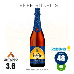 Leffe Rituel 9alc 33cl - Dcervezas