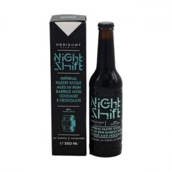 HORIZONT Brewing Night Shift Vintage 2025 / Imperial Pastry Stout Aged In Rum Barrels With Coconut & Chocolate HORIZONT Brewing Night Shift Vintage 2025 / Imperial Pastry Stout Aged In Rum Barrels With Coconut & Chocolate