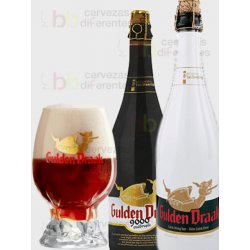 Gulden Draak - PACK 1 copa huevo de dragón - y 1 botella Gulden Draak 75 cl y 1 botella Gulden Draak 9000 75 cl - Cervezas Diferentes