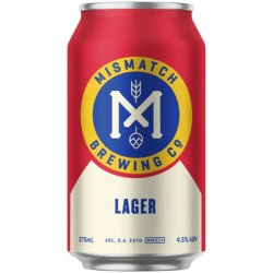 Mismatch Brewing Lager Cans 375ml - BoozeBud