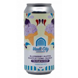 Vault City Blueberry Muffin Waffle Cone Crunch Triple Scoop - Hoptimaal