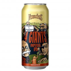 Founders- 4 Giants Imperial IPA 9.2% ABV 440ml Can - Martins Off Licence