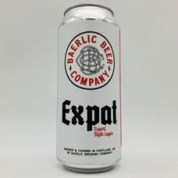 Baerlic Expat Lager Can - Bottleworks