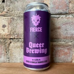 Fierce x Queer Tiramisu Stout 4.5% (440ml) - Caps and Taps