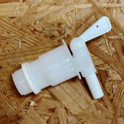 Quick Serve White Plastic Tap for 2 Cap Barrel - Brewbitz Homebrew Shop