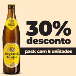 Promoção Sixpack Cerv. Konig Ludwig Weissbier - unid grf 500ml - Confraria  Paulistânia