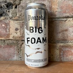 Donzoko Big Foam Rustic Lager 5% (500ml) - Caps and Taps