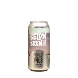 Below Brew Co Forgot To Take My Pils Below Brew Co Forgot To Take My Pils