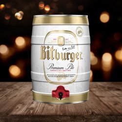 Bitburger Pilsner Premium German Lager Mini Keg - 4.8% ABV (5 Litre) - Beerhunter