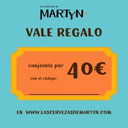 VALE REGALO 40€ - Las Cervezas de Martyn