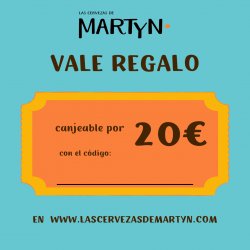 VALE REGALO 20€ - Las Cervezas de Martyn