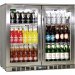 Rhino Stainless Steel 2 Door Quiet Running Heated Glass Bar Fridge - Model SG2H-HD 