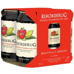 Rekorderlig Strawberry Lime Cider 4 pack 12 oz. Can - Kelly’s Liquor