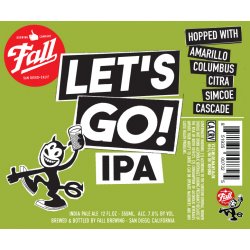 Fall Brewing Lets Go! IPA 12oz can-6pk - Bine & Vine