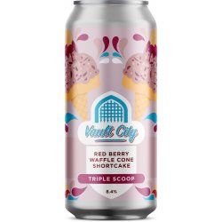Vault City Brewing Red Berry Waffle Cone Shortcake Triple Scoop