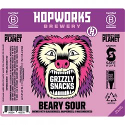 Hopworks Brewery Grizzly Snacks Beary Sour