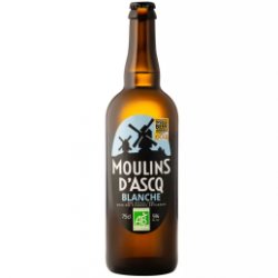 Moulins d'Ascq Blanche 75cl - Bière Blanche Bio Artisanale du Nord - Bières du Nord
