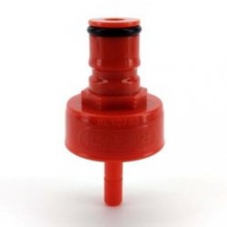 Fermzilla - adaptador ball-lock para CO2 y cerveza de plastico rojo - El Secreto de la Cerveza