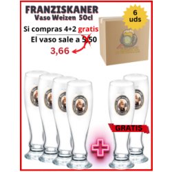 FRANZISKANER - Vaso Weizen - 6 Unidades 50cl - Buscador de Cervezas - Brewhouse