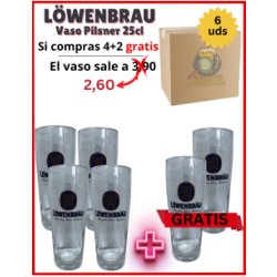 LÖWENBRAU - Vaso Pilsner - 6 Unidades 25cl - Buscador de Cervezas - Brewhouse