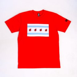 Revolution Chicago Flag T-Shirt - Red - Revolution Brewing