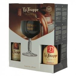 Coffret Bière Trappiste La Trappe 4 x 33 cl + 1 Verre - Calais Vins