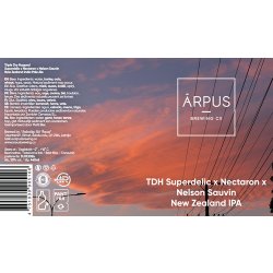 Ārpus Brewing Co. TDH Superdelic X Nectaron X Nelson Sauvin New Zealand IPA